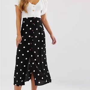 Free People | Black & White Polka Dot Skirt | 2